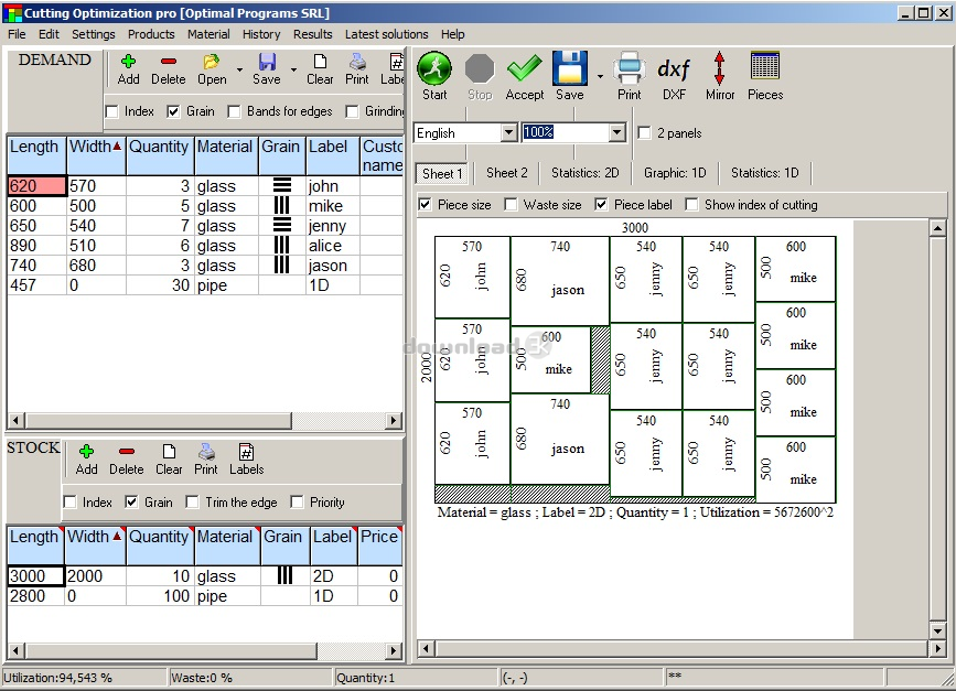 Télécharger Cutting Optimization pro 5.12.20.0 Essai Gratuit