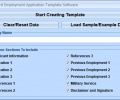 MS Word Employment Application Template Software Screenshot 0